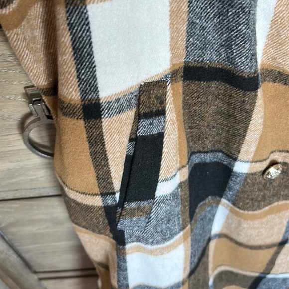 Plaid Double Breast Lightweight Coat Size 2XL - Picture 6 of 7